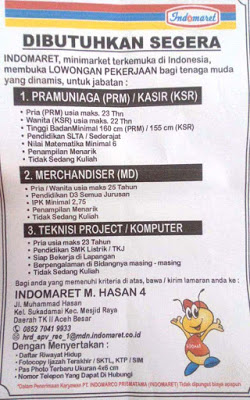 Indomaret Official Info Lowongan